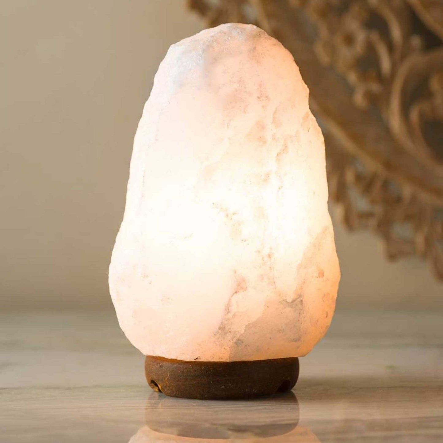 Himalayan White Salt Lamp Crystal Rock Natural Shape - Unique Lamps DropShipZone