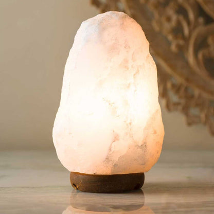 Himalayan White Salt Lamp Crystal Rock Natural Shape - Unique Lamps DropShipZone