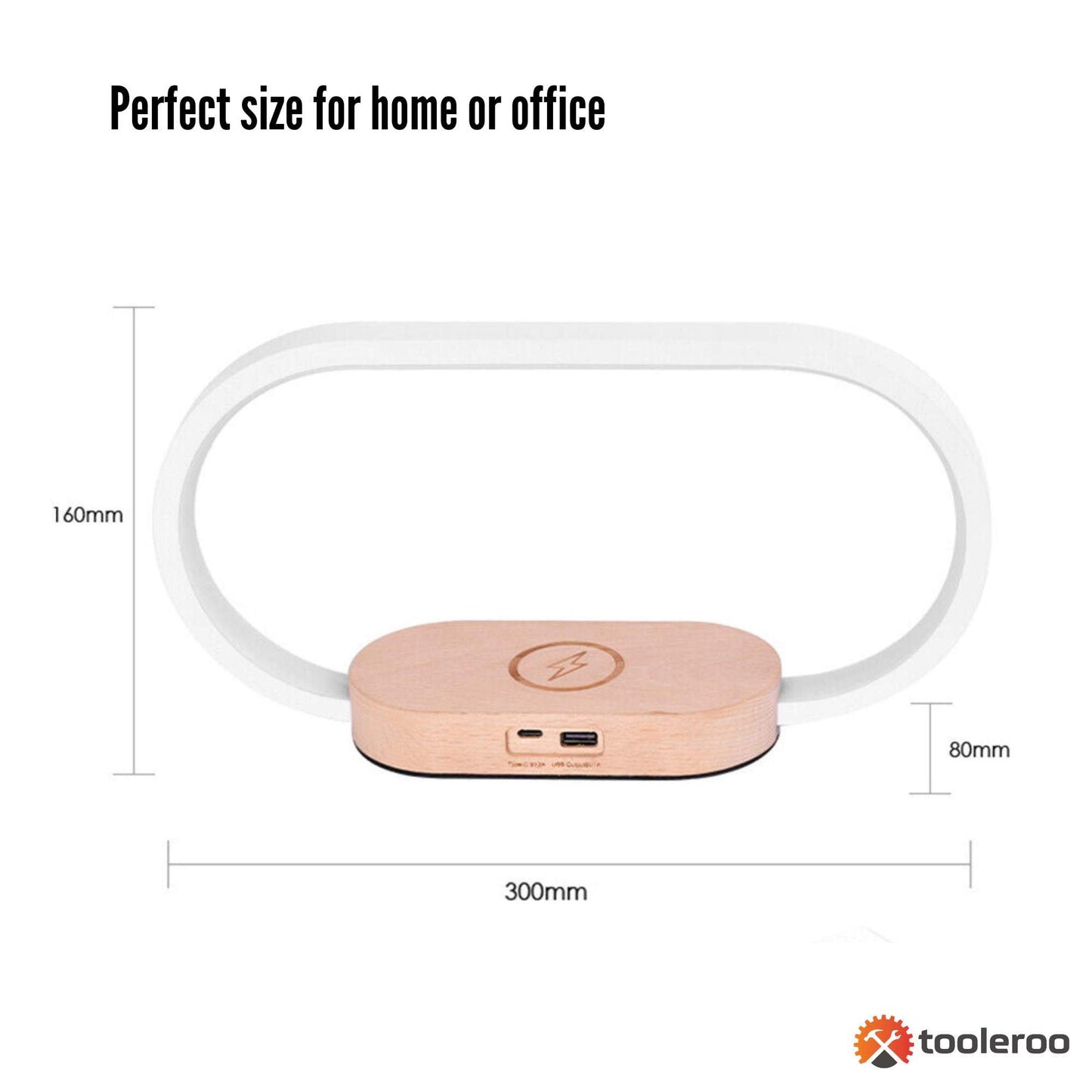 Wireless Phone Charger Table Lamp - Bedside Light With Clock