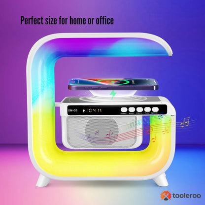 XM-G3 Bluetooth Rechargeable Speaker - Wireless Phone Charging LED Lamp Alarm Clock