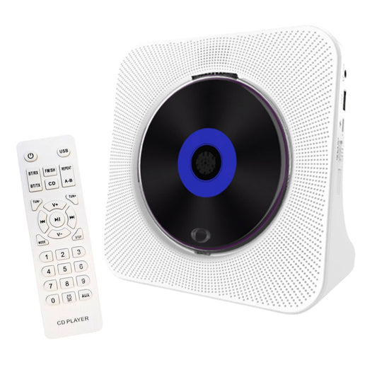 Tooleroo - USB Rechargeable Desktop CD Player Speaker – Bluetooth Portable | White DropShipZone