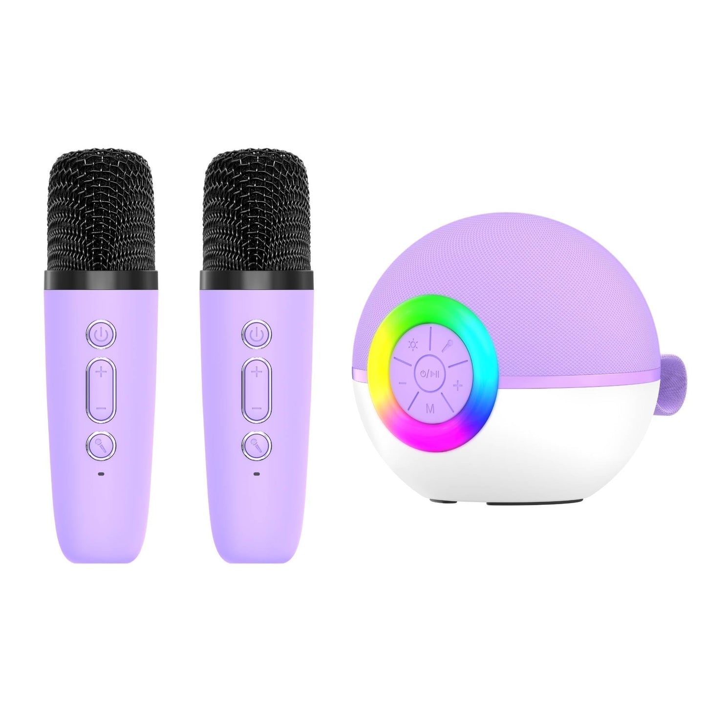 Mini Karaoke Machine - 2x Wireless Microphones Portable Bluetooth Speaker | Purple DropShipZone
