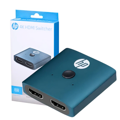 HP - DHC-HD01V 4K Professional Dual Port HDMI Switch Hub for PC / TV / Monitor