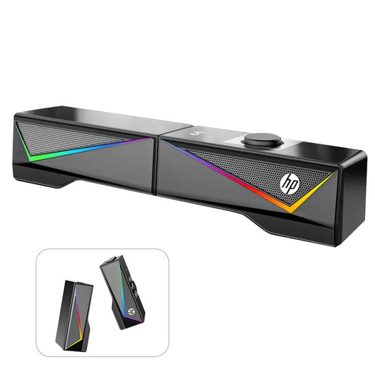 HP - DHE-6005 Wired RGB Gaming Surround Soundbar Stereo Speaker