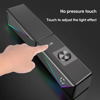 HP - DHE-6005 Wired RGB Gaming Surround Soundbar Stereo Speaker