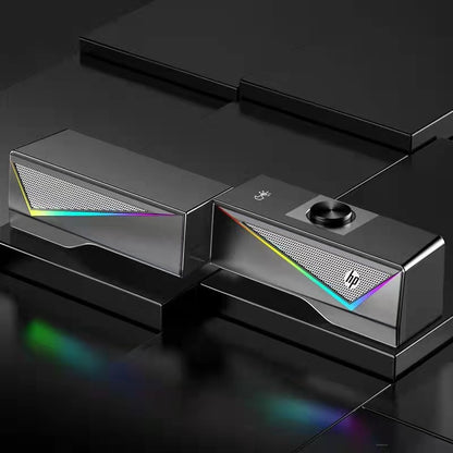HP - DHE-6005 Wired RGB Gaming Surround Soundbar Stereo Speaker