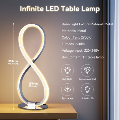 Infinite LED Table Lamp - Chrome DropShipZone