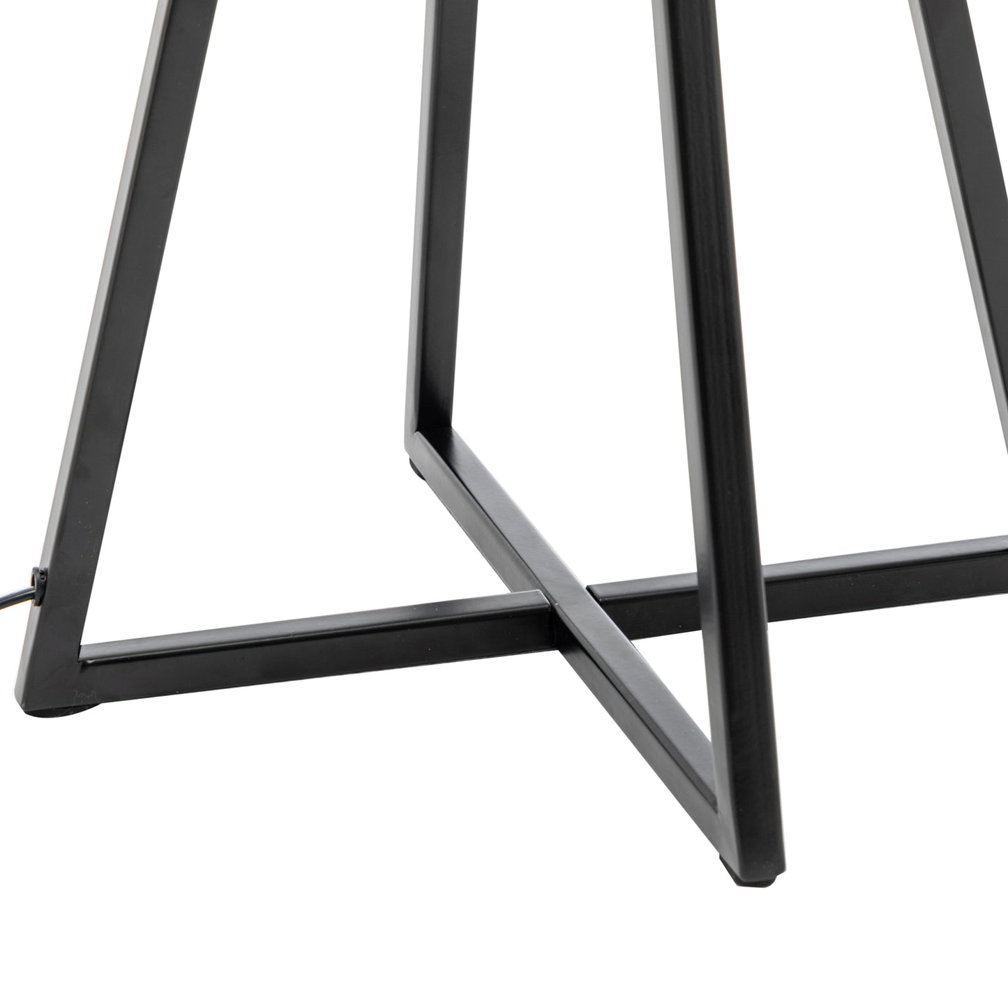 Modern Scandi Metal Dimmable Table Desk Lamp Light w/ Linen Shade - Matte Black DropShipZone