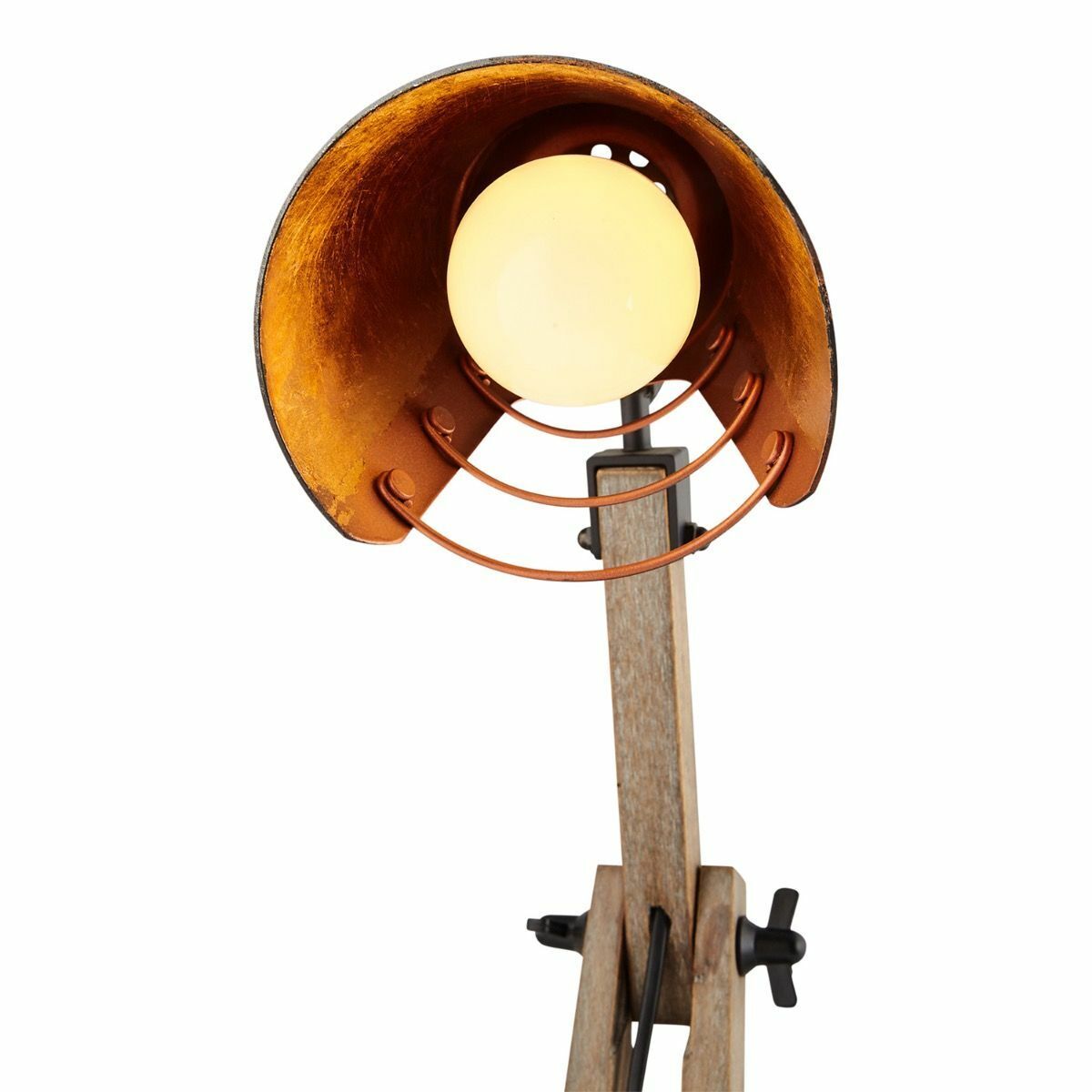 Modern Scandi Natural Wooden Table Lamp - Rustic Retro Designer Vintage Light DropShipZone