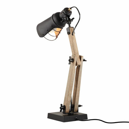 Modern Scandi Natural Wooden Table Lamp - Rustic Retro Designer Vintage Light DropShipZone