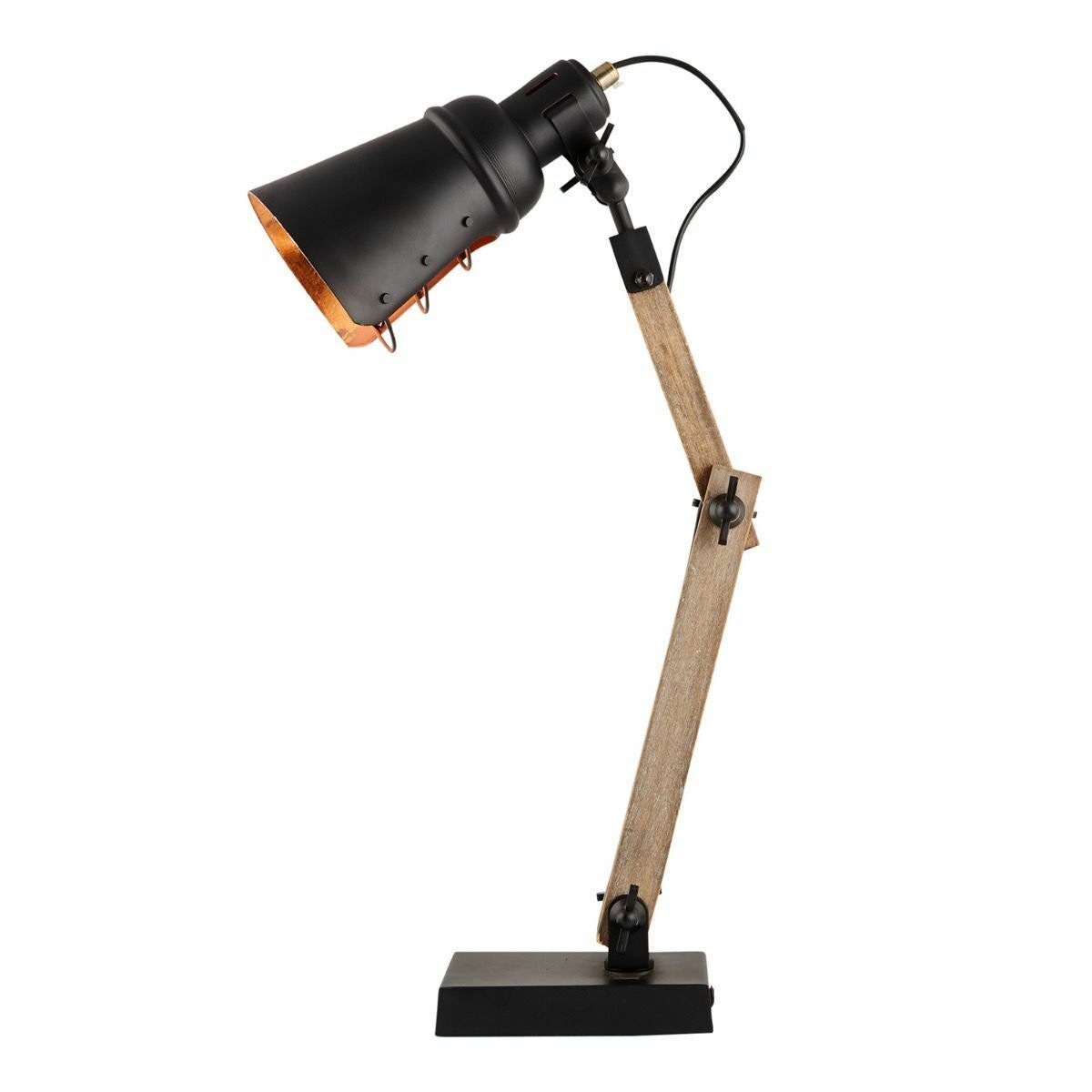 Modern Scandi Natural Wooden Table Lamp - Rustic Retro Designer Vintage Light DropShipZone