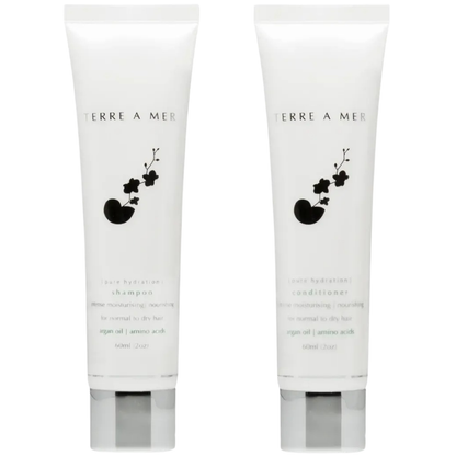 Terre A Mer - Pure Hydration Amino Acid/Argan Oil Shampoo & Conditioner | 60mL Travel Size DropShipZone