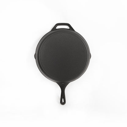Non-stick Frying Pan Cast Iron Steak Skillet Round BBQ Grill Cookware 30cm GiftArk