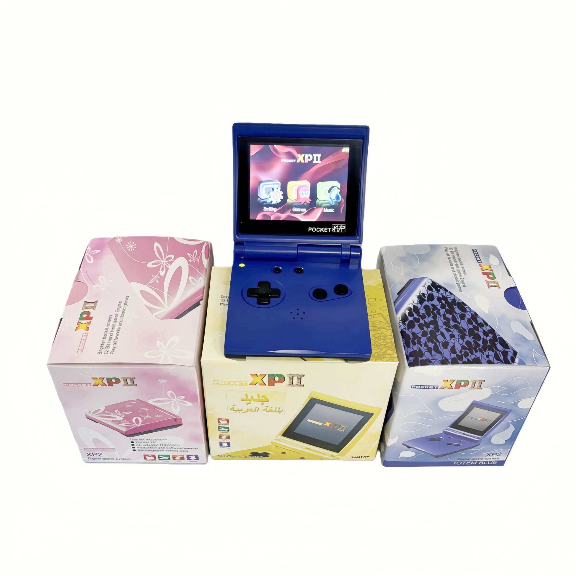 Pocket XP 2 Handheld Game Console – Built-in Classic Games, Game Boy Style, Portable Retro Gaming - Blue DropShipZone
