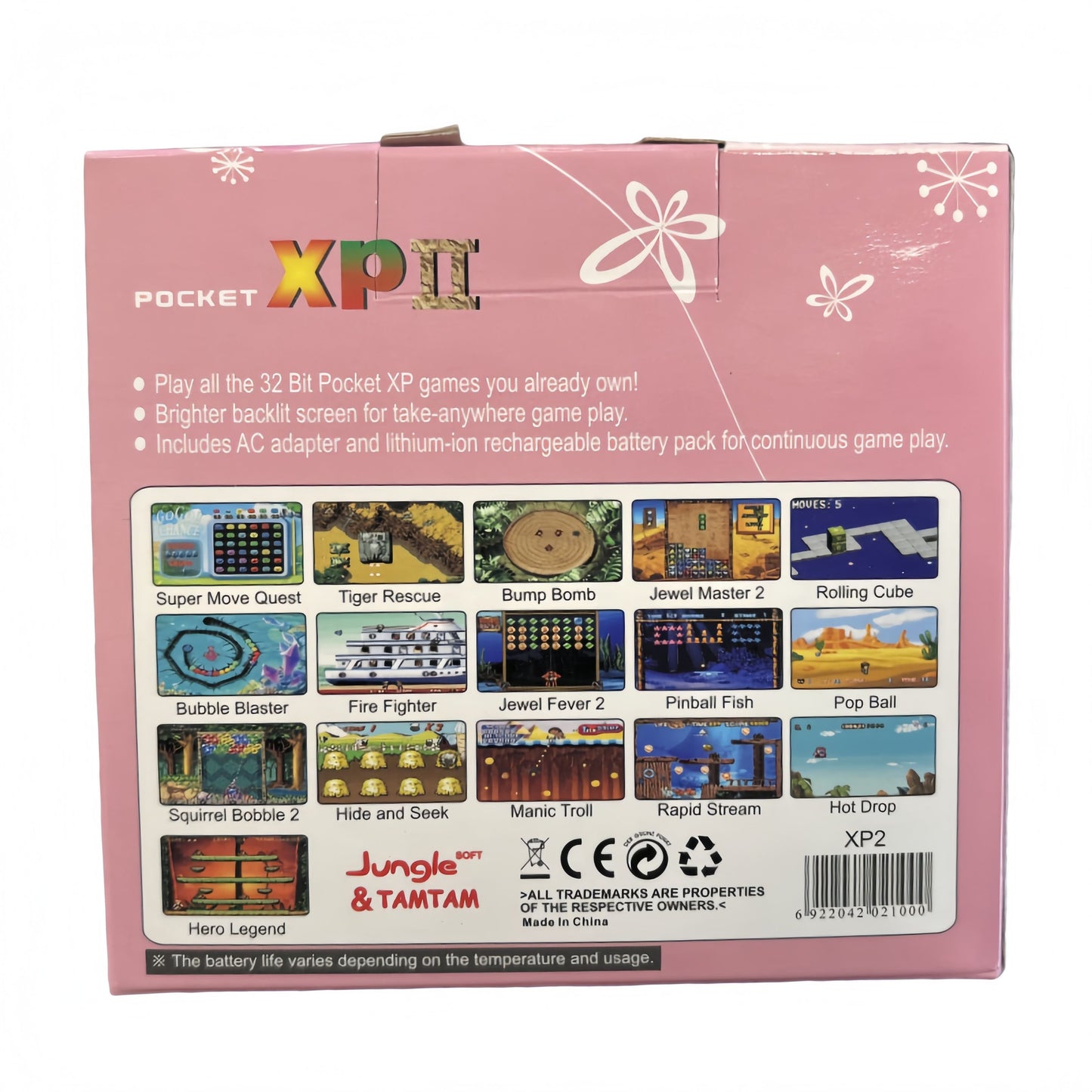 Pocket XP 2 Handheld Game Console – Built-in Classic Games, Game Boy Style, Portable Retro Gaming - Blue DropShipZone