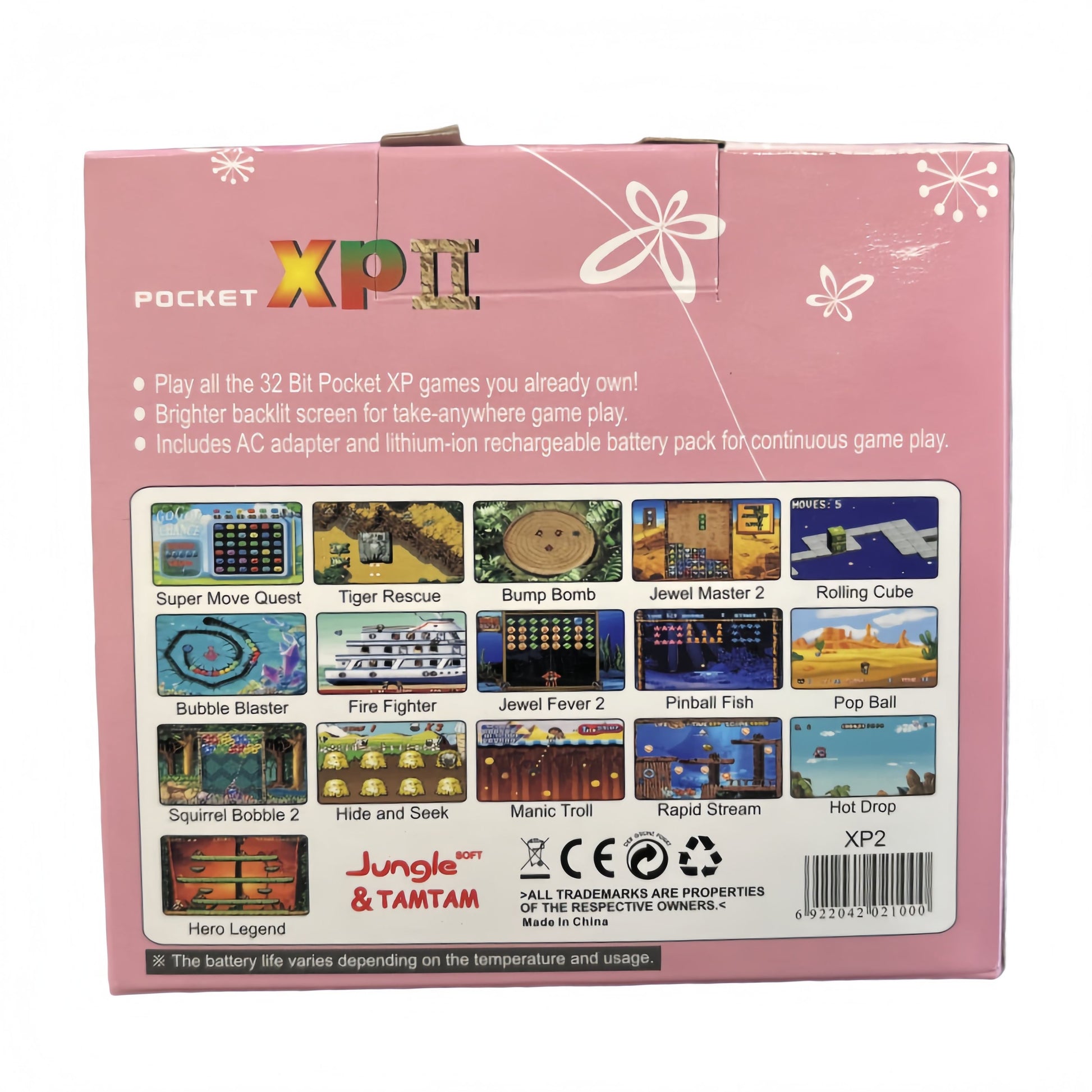 Pocket XP 2 Handheld Game Console – Built-in Classic Games, Game Boy Style, Portable Retro Gaming - Blue DropShipZone