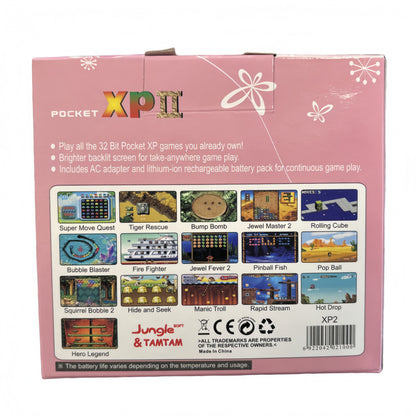 Pocket XP 2 Handheld Game Console – Built-in Classic Games, Game Boy Style, Portable Retro Gaming - Blue DropShipZone