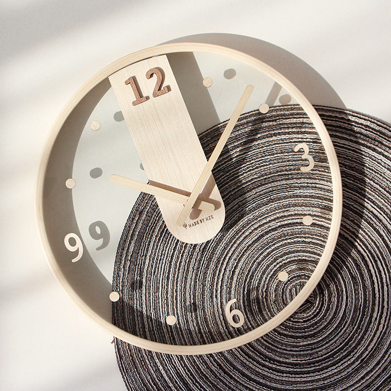JWK Minimalist Transparent Wall Clock Quiet Battery Operated Teemdrop