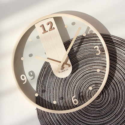 JWK Minimalist Transparent Wall Clock Quiet Battery Operated Teemdrop