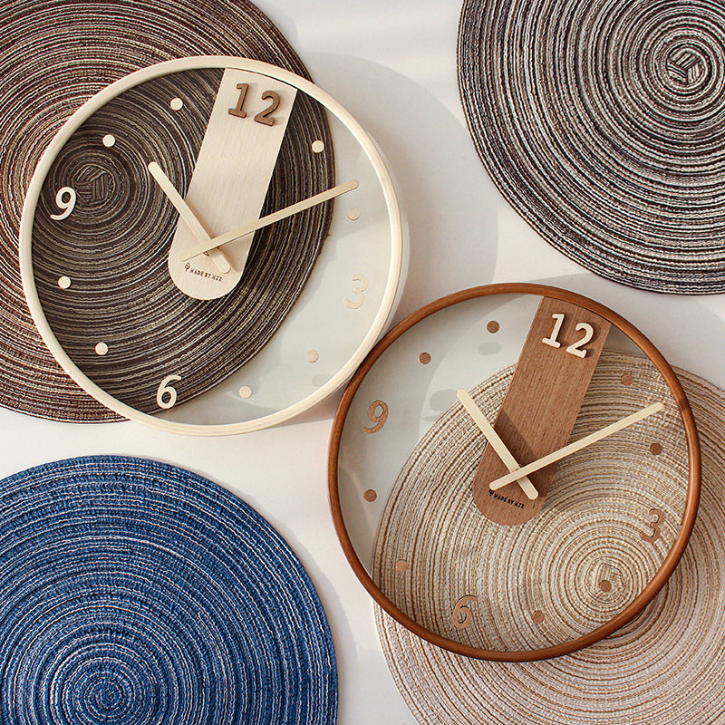 JWK Minimalist Transparent Wall Clock Quiet Battery Operated Teemdrop