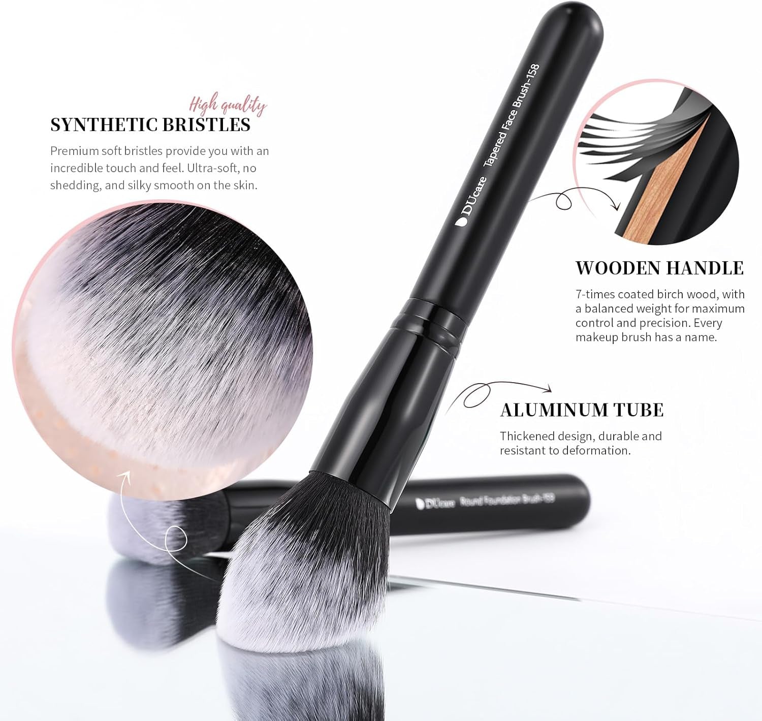 Makeup Brushes 27Pcs Professional Makeup Brush Set Premium Synthetic Goat Pony Hair Foundation Eye Blending Face Make up Brush Kit