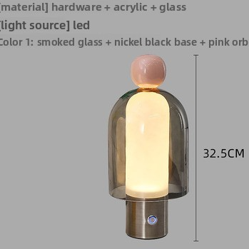 Portable Dimmable Glass Table Lamp Teemdrop