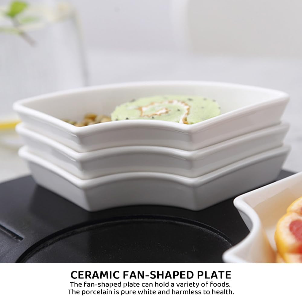 Ceramic Fondue Set Tea Light Pot with Tray for 4