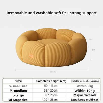 KeKasih Removable Washable Cat Bed with Anti-Slip Base