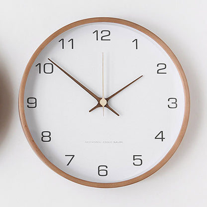MJK Nordic Solid Wood Wall Clock Teemdrop